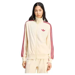 Originals Felpa Con Zip Firebird Track Loose Warm Vanilla / Team Victory Red L