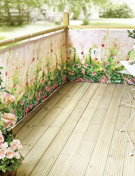 Balkon-Sichtschutz "Rosen"