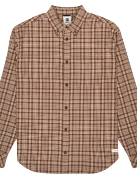 Camicia A Maniche Lunghe Button Down Flannel Regular Fit Tartan Aluminium S - Element - FashionsVida