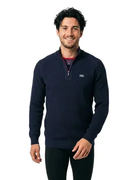 Pull à Demi-zip 26gn491 Oxford Navy Melange M