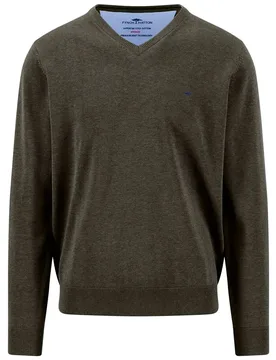 Maglione Con Scollo A V 161211 Cypress XL - Fynch Hatton - FashionsVida