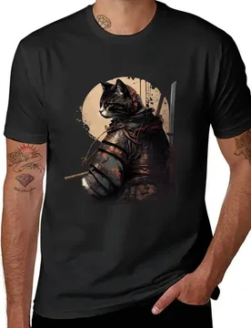 Samurai Cat T-Shirt graphic t shirt vintage Aesthetic clothing graphics heavyweights black t-shirts for men - Aliexpress - FashionsVida