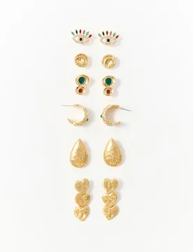 Sfera - Set 6 pendientes tesoros - Sfera - FashionsVida