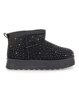 Stivaletti neri con strass e interno caldo con pelo s GB2030 33