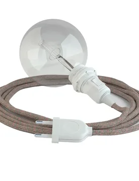Cables Lampe Suspendue Pour Abat-jour Rd61 Lozenge 3 M Ancient Pink / White One Size - Creative - FashionsVida