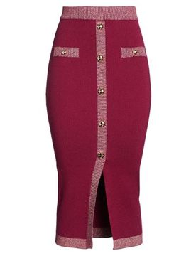 Midi-Rock Damen Purpur 32,34,36,38,40,42 Damen