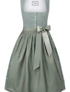 Dirndl Helene (salbei, Gr. 48) von Heimatgwand für Damen, 60% Baumwolle, 40% Leinen