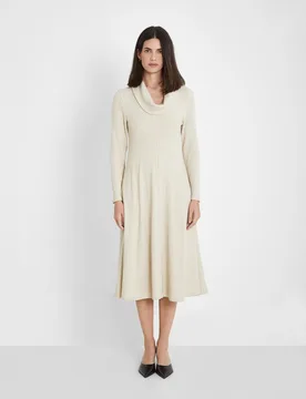 Vestido de manga larga de punto canalé - Trucco - FashionsVida