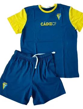 Pyjama à Manches Courtes Summer Navy Blue / Yellow S Homme - Cadiz Cf - FashionsVida