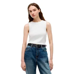 T-shirt Sans Manches Multistripe Ecru XL