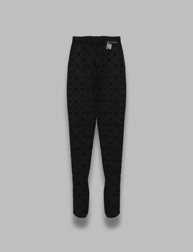 Moonogram mesh flock tights