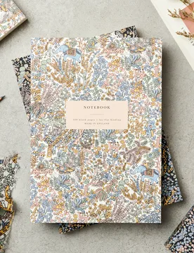 Heirloom Forest Print Ivory Lay Flat Notebook - One Size - Lily and Lionel London Limited - FashionsVida