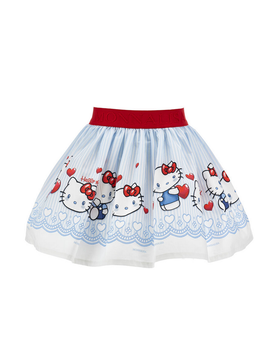 Gonna hello kitty bambina bianco e celeste