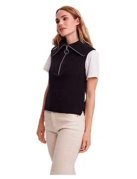 Gilet En Tricot Myrna Black S - Vero moda - FashionsVida