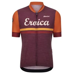 Maglia A Maniche Corte Eroica Iris Bordeaux
