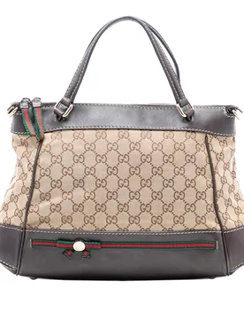 GG Canvas Web Mayfair Satchel - Gucci - FashionsVida