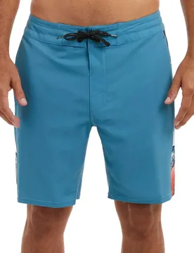Side Scanner Gyotaku Fade Swimming Shorts Ocean 30 Men - PELAGIC - FashionsVida