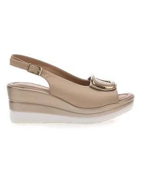 Sandali beige con zeppa e maxi fibbia MK3197352 37 - PITTARELLO LOOK - FashionsVida
