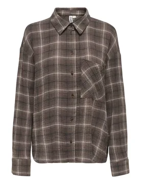 ONLFAJAN L/S CHECK SHIRT WVN female - L - FashionsVida