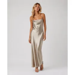 Vestido de mujer satinado tirantes