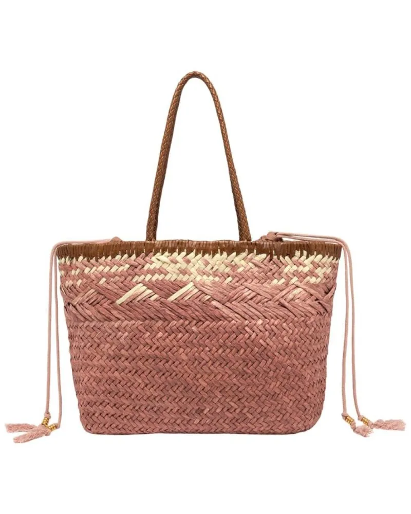 Borsa Paloma Donna Blush in Paglia e Pelle - GIANNI CHIARINI - FashionsVida