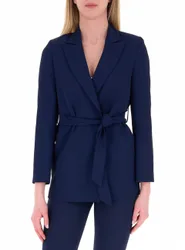 Blazer con cintura BLU NAVY L