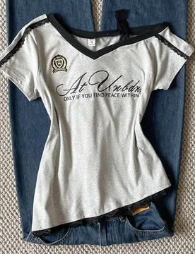 Camiseta de manga corta con recorte de color block, versátil y de moda para niñas preadolescentes, verano - Shein - FashionsVida