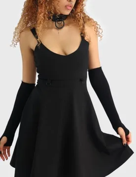 Gothic Kurzes Kleid - Obscurita Mini Dress - XS bis XL - für Damen - Größe M - schwarz - Frauen - female - KIHILIST by KILLSTAR - FashionsVida
