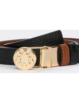 Cinturón de mujer monogram reversible de piel cierre con hebilla metálica - Elena Miró - FashionsVida