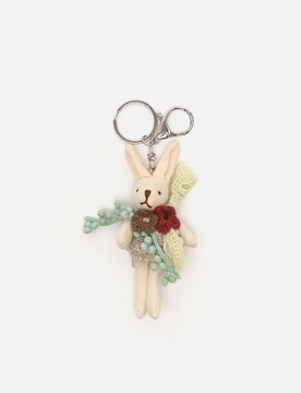 Coni rabbit charm keyring