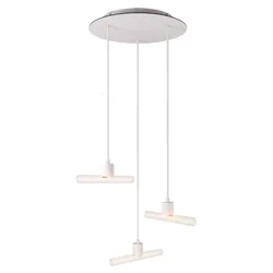 Cables Suspension Luminaire Esse14 3 Drops White One Size