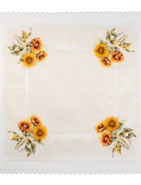 Mitteldecke „Sonnenblume", 85x85 cm mehrfarbig