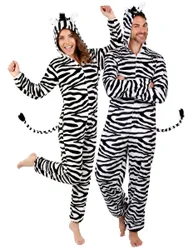 Zebra Pärchenkostüm schwarz weiß Erwachsene