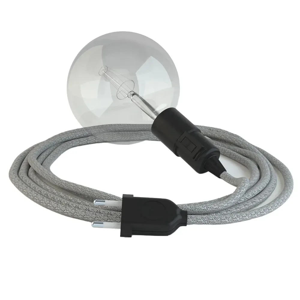 Cables Suspension Luminaire Rl02 5 M Silver / Black One Size - Creative - FashionsVida