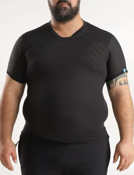 Man Terracross Self Sleeves Regular Fit Herren T-Shirt, schwarz L - Uyn - FashionsVida