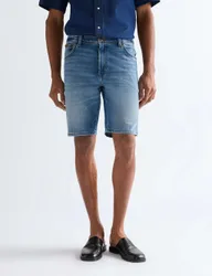 Pocket Stretch Denim Shorts Light Blue male