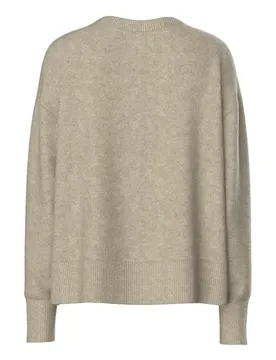 PCMALOU LS O-NECK CUTLINE KNIT NOOS female