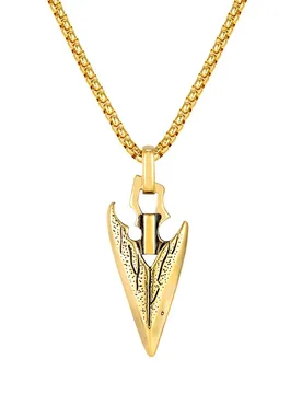 Retro Jewelry Stainless Steel Necklace Spearhead Pendant High Quality Pearl Necklaces For Men Punk Jewelry - Aliexpress - FashionsVida