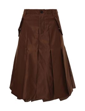 Nylon Twill Mini Skirt with Adjustable Tabs