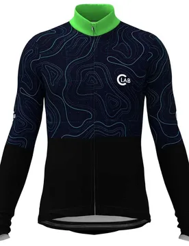 Maglia A Maniche Lunghe Ordino Map Black / Green - C-lab - FashionsVida