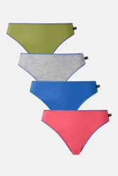 Women's Pack of Four "Fresh Pastels" Bamboo High Leg Knickers Size: 10 - Multicolor - Size: 10