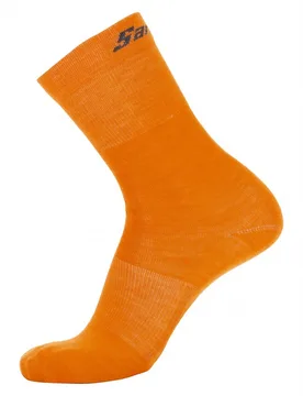 Calzini alti IN LANA WOOL Arancio fluo - Santini - FashionsVida