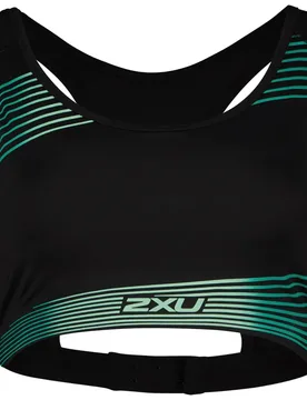 Soutien-gorge De Sport Motion Racerback Crop Black / Botanical S - 2XU - FashionsVida
