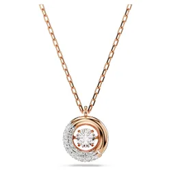 Pendente Dextera, Taglio Round, Bianco, Finitura oro rosa 18K OS