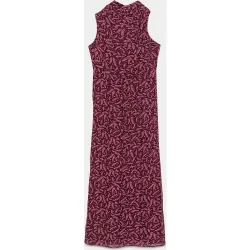 Vestido midi sin mangas con abertura lateral