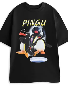 Noot Noot Pingu Meme Gift t shirt for men Funny cartoon Graphic Clothes 100% cotton printed Y2K clothing Large size tee - Aliexpress - FashionsVida