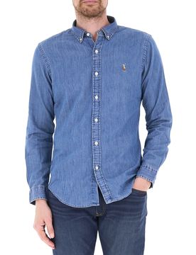 Camicia in jeans POLO BLU CHIARO S