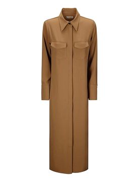 Vestito chemisier lungo in pura