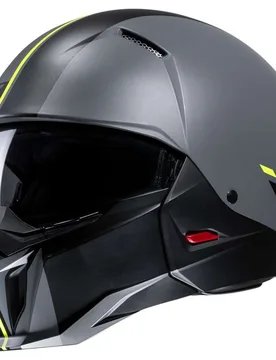 Casco Moto Jet i20 BATOL MC3HSF Grigio Opaco Giallo FLuo taglia S - HJC - FashionsVida