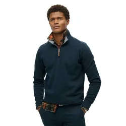 Maglione Con Mezza Zip Core Pique Henley Eclipse Navy 3XL